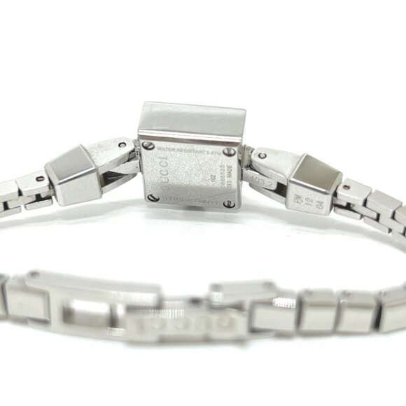 GUCCI 102 G Mini Square Chain quartz Wristwatch SS Silver main image 8